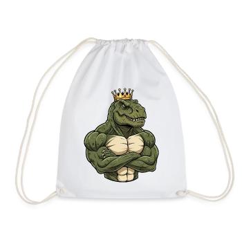 Fort Dino T-Rex King Dessin animé Fitness Jungle - Sac de sport léger - blanc - Devant