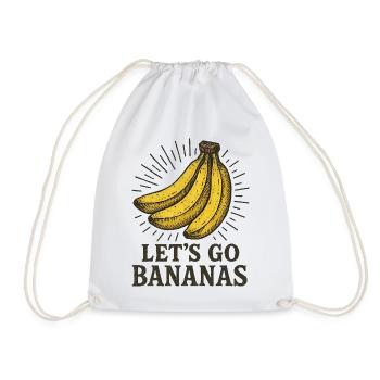 Bananen Lets Go Bananen - Turnbeutel - Weiß - Vorne