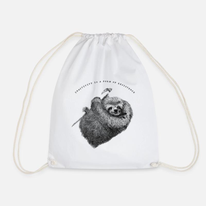 Faultier_Sloth - Turnbeutel - Weiß