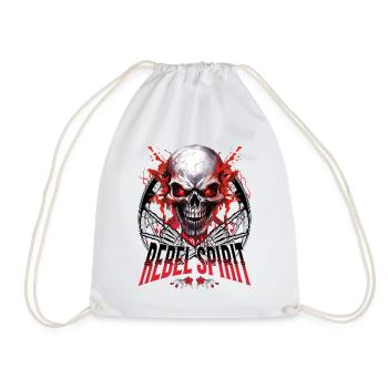 crâne squelette moto motard gang - Sac de sport léger - blanc - Devant