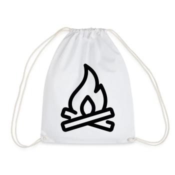 Campfire - Drawstring Bag - white - Front
