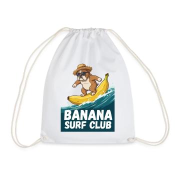 Banana Surf Bulldog - Turnbeutel - Weiß - Vorne