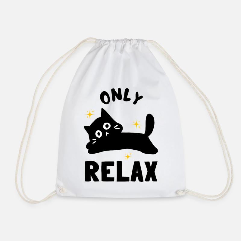 Black face with golden sparkles - Drawstring Bag - white