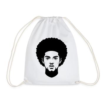 Afro man - Drawstring Bag - white - Front