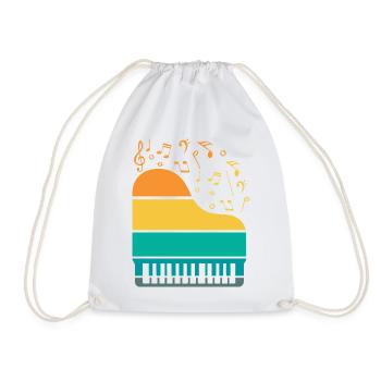 Piano Piano Musician Gift Gift Idea - Drawstring Bag - white - Front