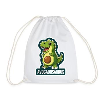 Niedlicher Avocadosaurus Dinosaurier T-Rex - Turnbeutel - Weiß - Vorne