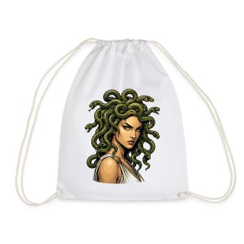 Medusa Schlangenhaar Ikone - Turnbeutel - Weiß - Vorne