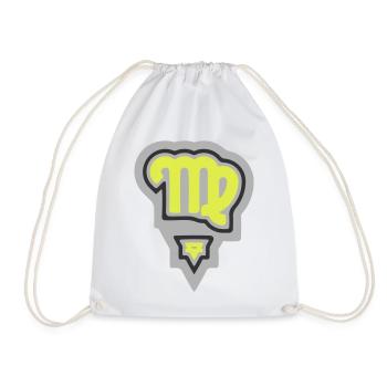 Zodiac Tribal Virgo and Earth - Drawstring Bag - white - Front