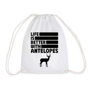 Antelope Humor Saying - Drawstring Bag - white - Front