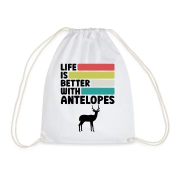 Safari humoristique d’antilopes Afrique - Sac de sport léger - blanc - Devant