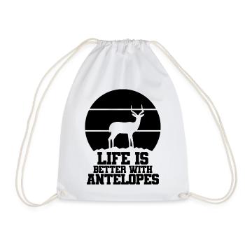 Antelope Humor Saying - Drawstring Bag - white - Front