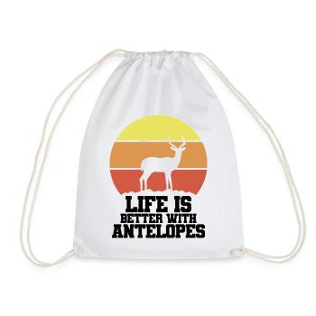 Slogan humoristique de safari vintage Antelope - Sac de sport léger - blanc - Devant