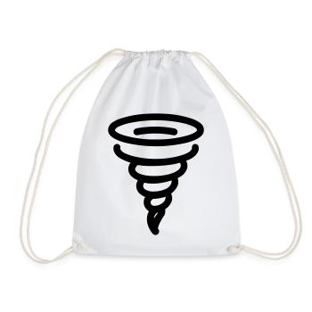 tornado - Drawstring Bag - white - Front