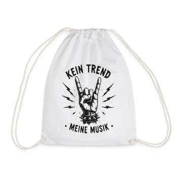 Kein Trend Meine Musik - Turnbeutel - Weiß - Vorne