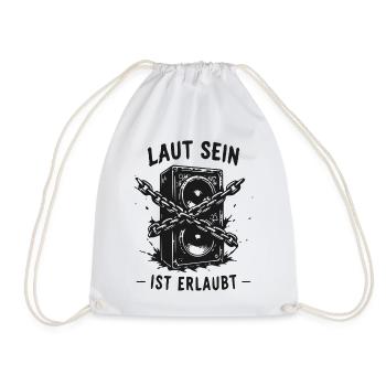 Laut Sein Ist Erlaubt Speaker Chains - Turnbeutel - Weiß - Vorne
