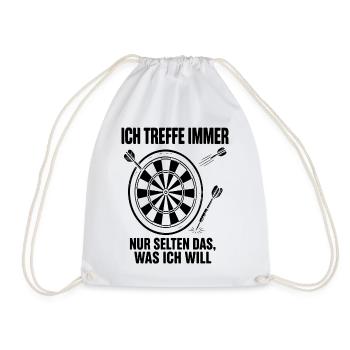 Daneben geworfen Dartspieler Fehlwurf Humor - Turnbeutel - Weiß - Vorne