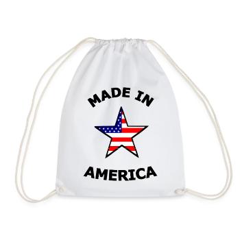 Amerikanische Flaggenstern - Turnbeutel - Weiß - Vorne