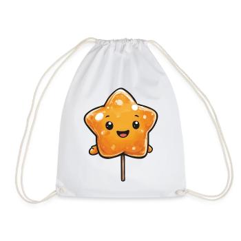 Kawaii Stern-Lutscher - Turnbeutel - Weiß - Vorne