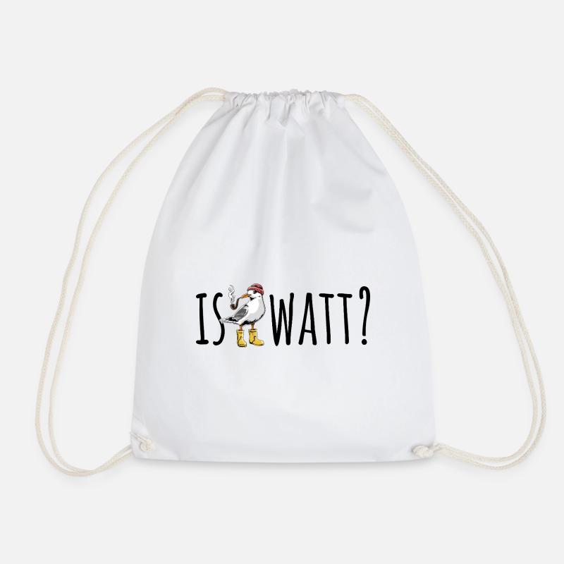 Möwe - Is Watt? - Nordsee - Geschenk - Turnbeutel - Weiß