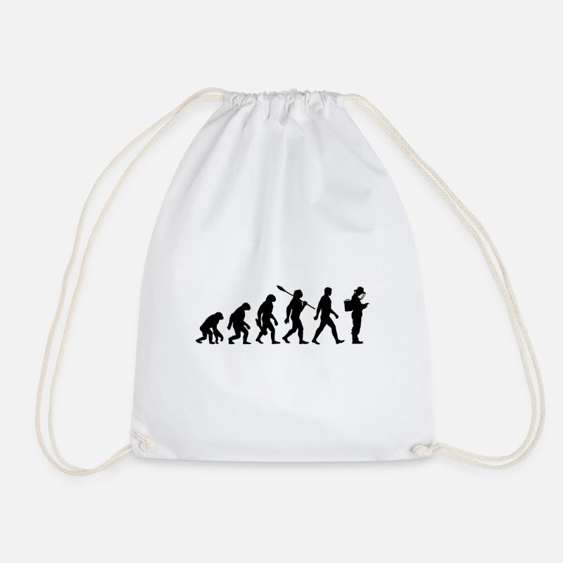 Evolution - Beekeepers - Bees - Beekeeping - Drawstring Bag - white