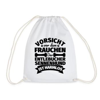 Entlebucher Sennenhund Frauchen lustig Geschenk - Turnbeutel - Weiß - Vorne