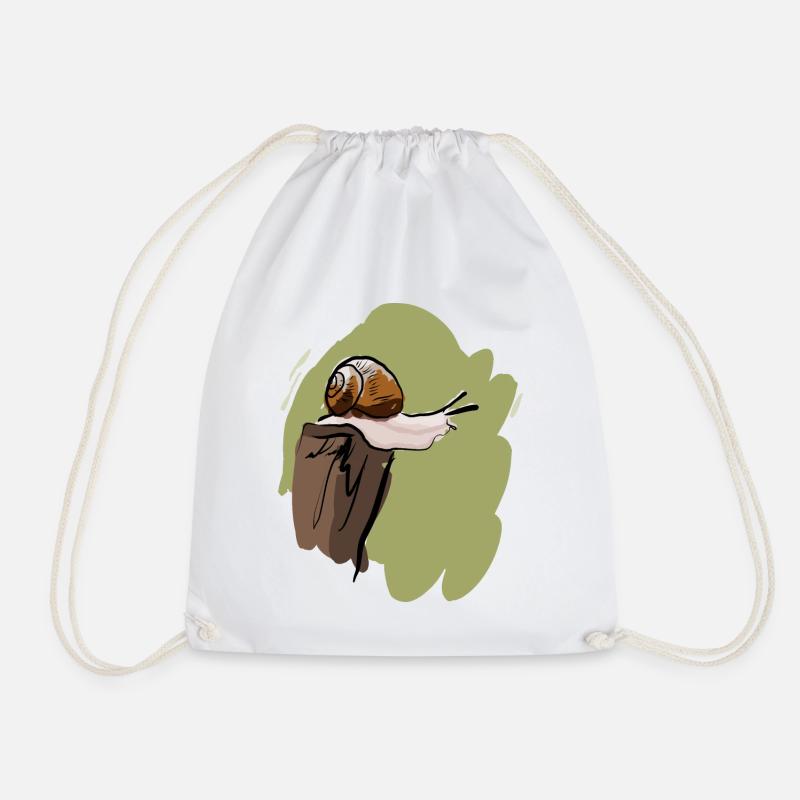Schnecke - Turnbeutel - Weiß