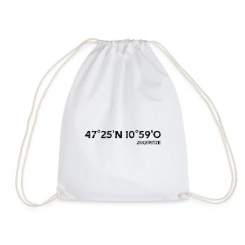 Zugspitze coordinates summit - Drawstring Bag - white - Front