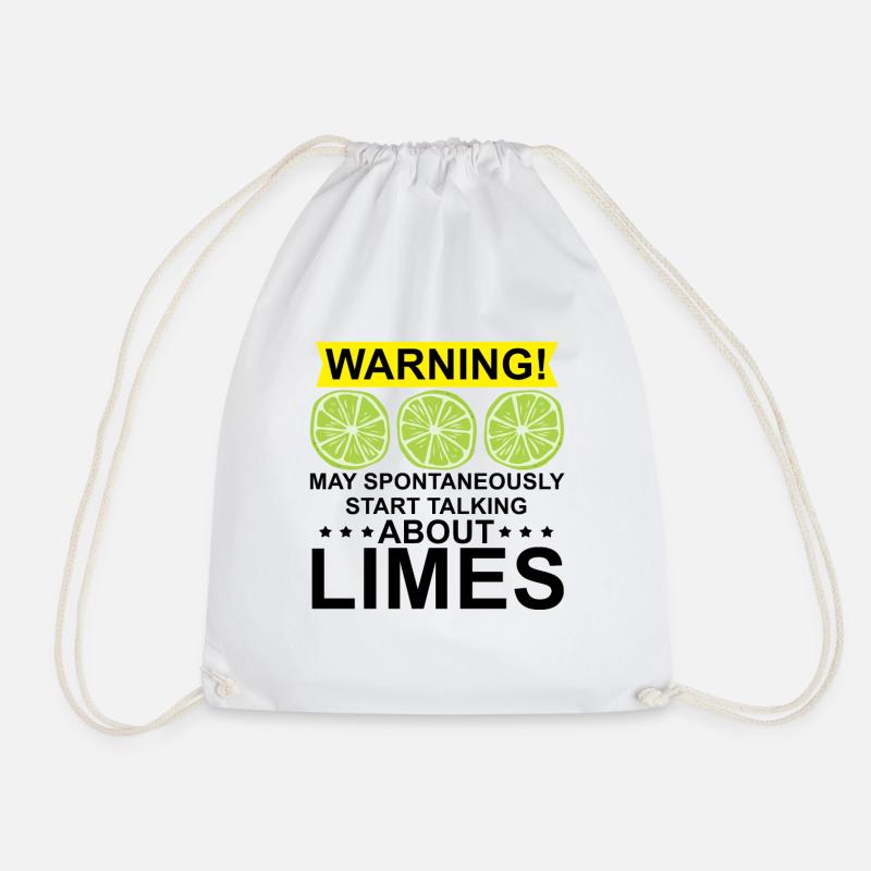 Limette Geschenk - Turnbeutel - Weiß