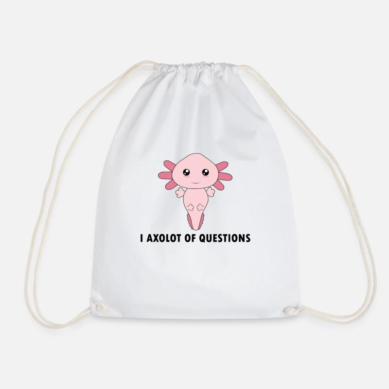Axolotl Geschenk - Turnbeutel - Weiß