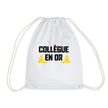 Collègue En Or Citation Drôle Homme Et Femme - Sac de sport léger - blanc - Devant