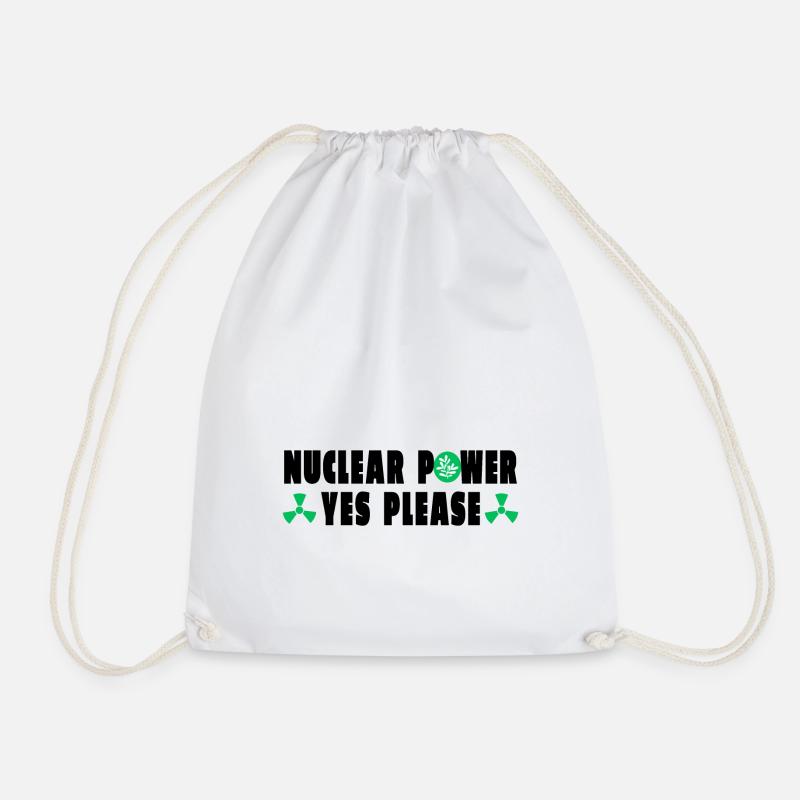 Nuclear Power Yes Please - Drawstring Bag - white