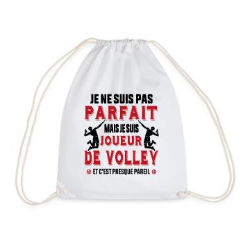 Volley joueur parfait humour Volleyball - Sac de sport léger - blanc - Devant