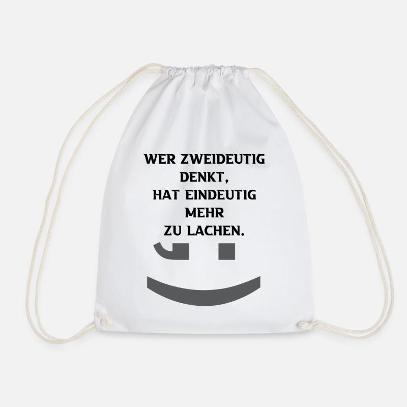 Zweideutig, eindeutig - Turnbeutel - Weiß