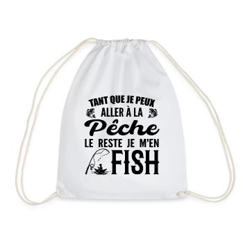 If I Can Go Fishing The Rest I Fish - Drawstring Bag - white - Front