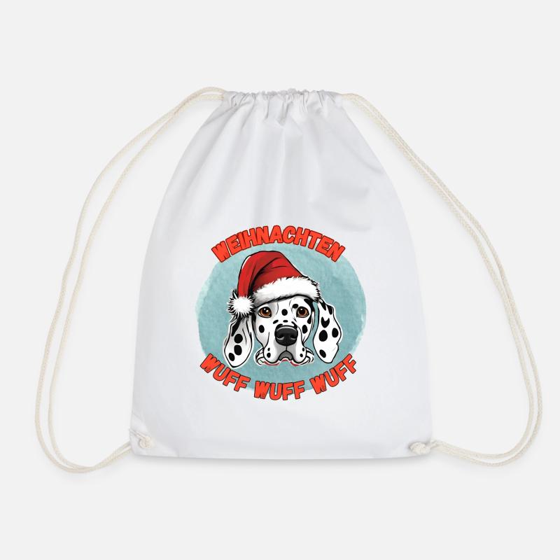 Weihnachten "Wuff" - Turnbeutel - Weiß