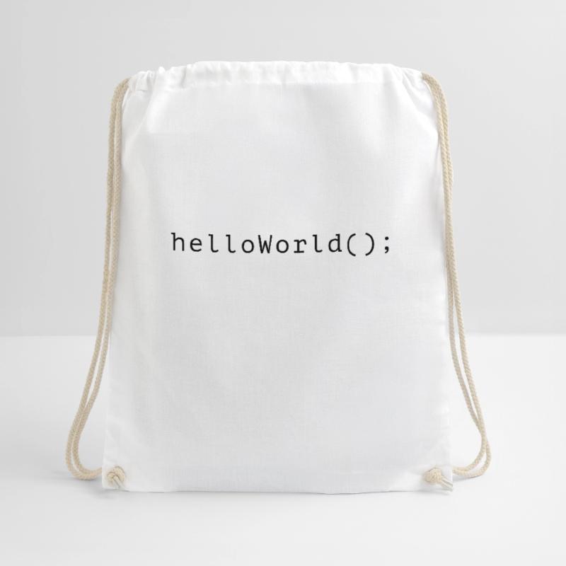 HelloWorld Program Code Coding Informatik Drawstring Bag