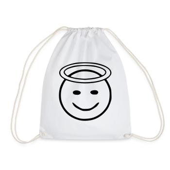 Emoji halo sketch black - Drawstring Bag - white - Front