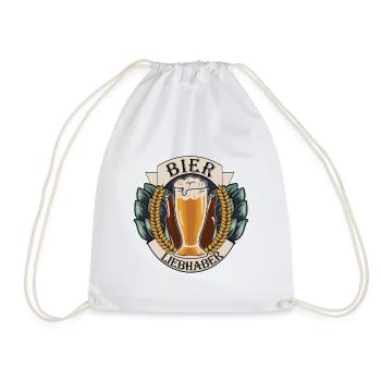 Bier Liebhaber Hopfen Design - Turnbeutel - Weiß - Vorne