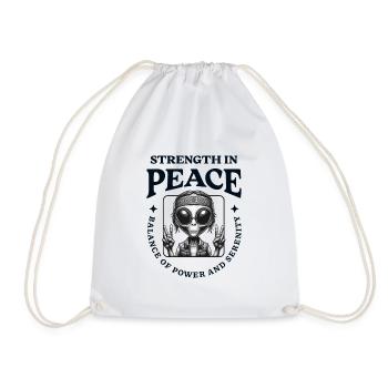 Peace - Turnbeutel - Weiß - Vorne