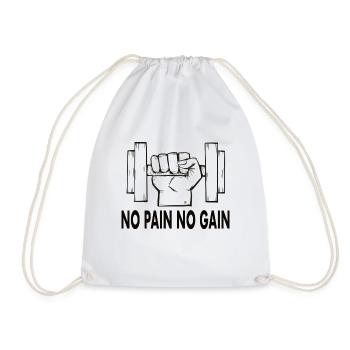 No Pain No Gain - Sac de sport léger - blanc - Devant