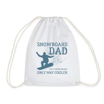 Snowboard Dad, Halfpipe, Wintersport, Skiurlaub - Turnbeutel - Weiß - Vorne