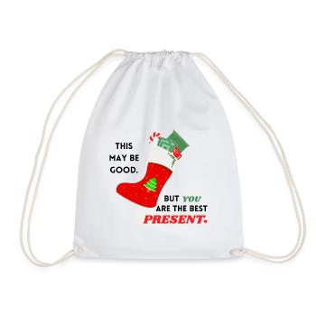 -Lovely Christmas design- - Drawstring Bag - white - Front