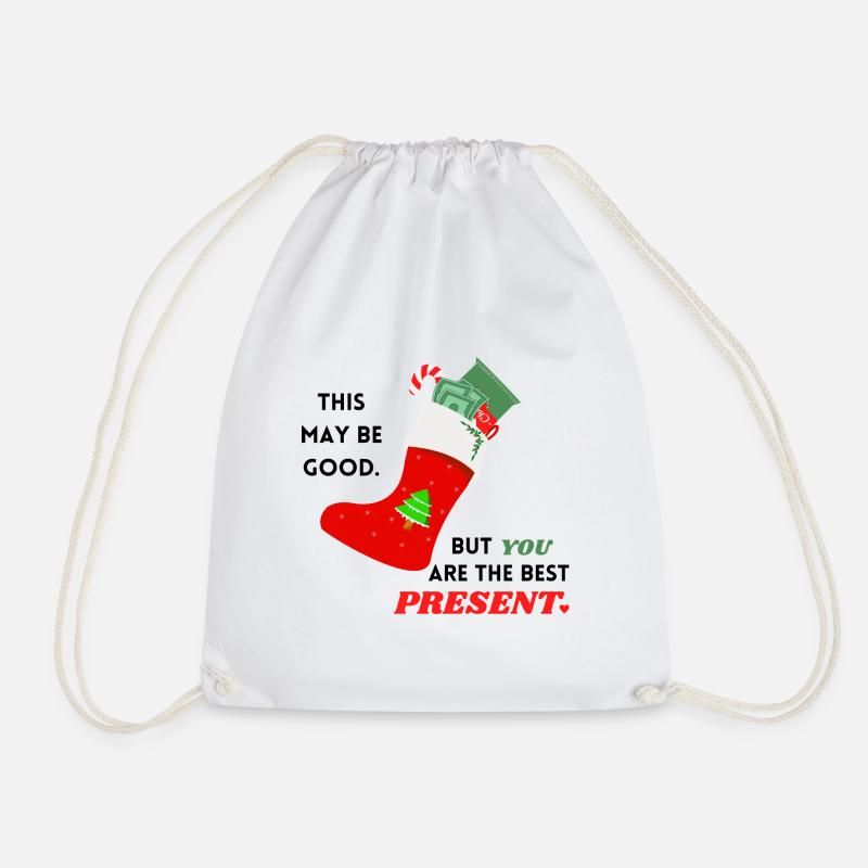 -Lovely Christmas design- - Drawstring Bag - white