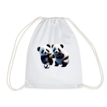 Panda freunde - Turnbeutel - Weiß - Vorne