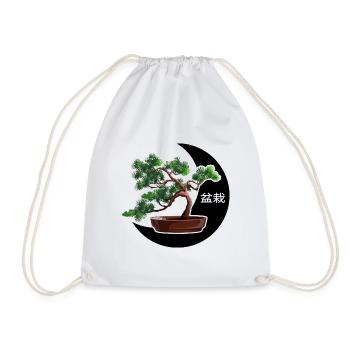 BONSAI Yamadori Bonsai Art Bonsai Bowl - Drawstring Bag - white - Front