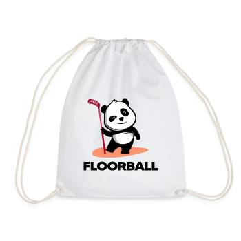floorball "floorballtime" floorballspieler bandy - Turnbeutel - Weiß - Vorne