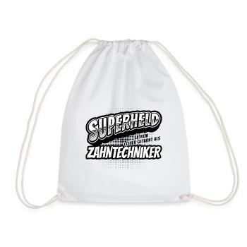 Superheld, clever getarnt als Zahntechniker - Turnbeutel - Weiß - Vorne