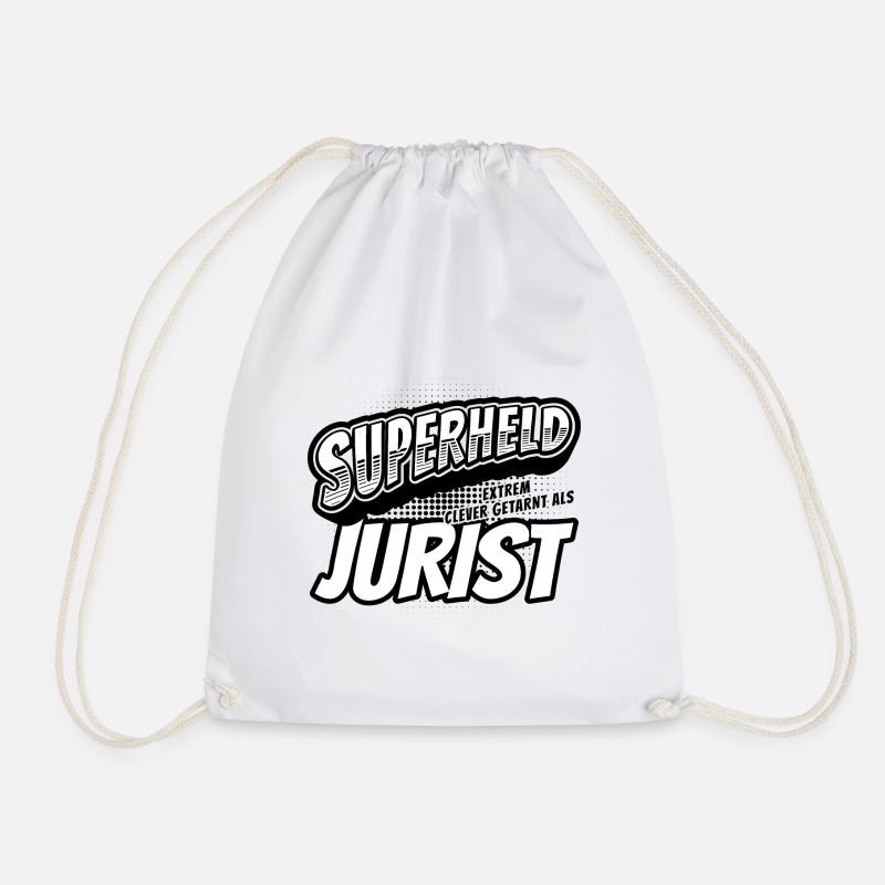 Superheld, clever getarnt als Jurist - Turnbeutel - Weiß