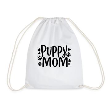 chiot chien - Sac de sport léger - blanc - Devant