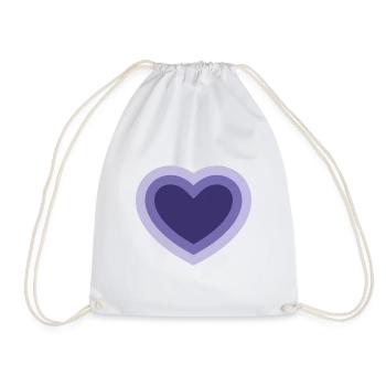 Coeur Concentrique Violet - Sac de sport léger - blanc - Devant